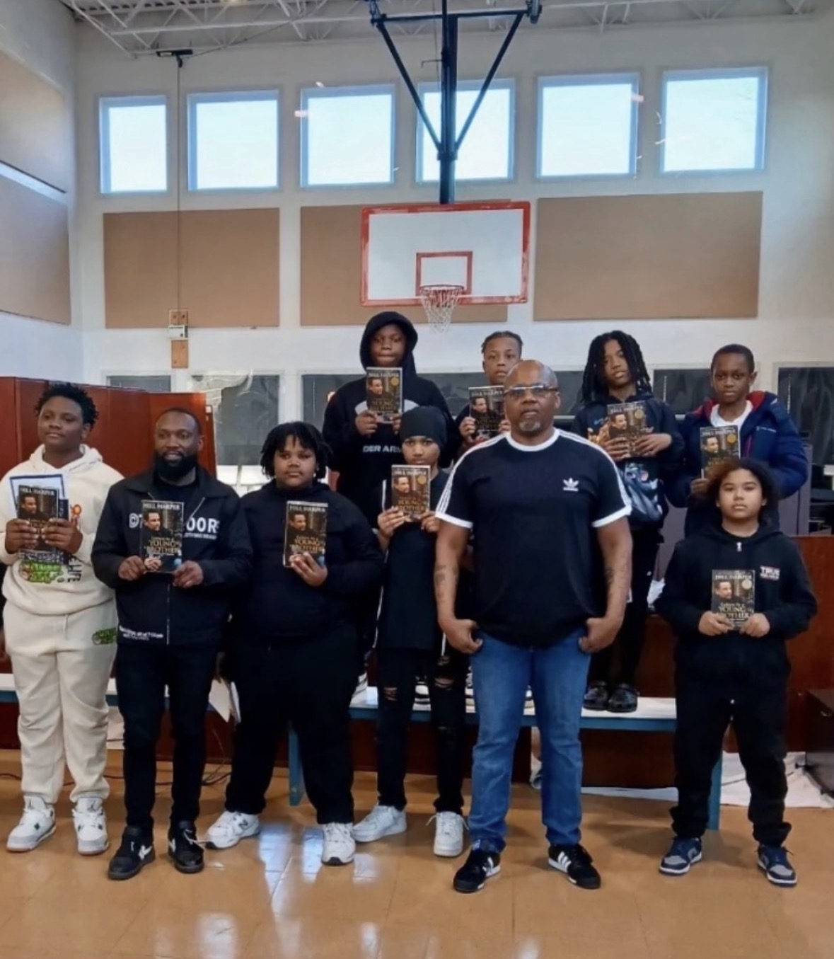 Next Chapter Leaders literacy program with Jeremiah Rowe and Marcel McDaniel.